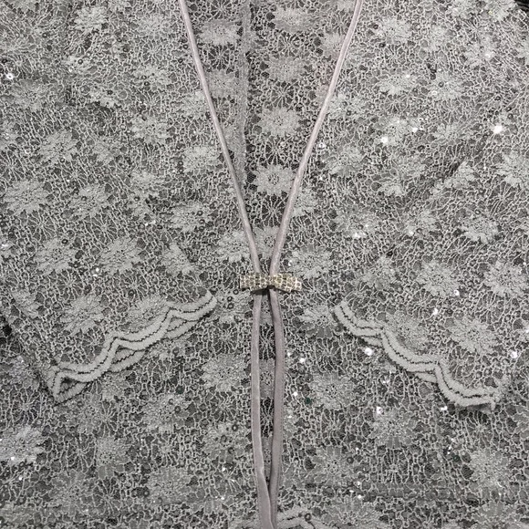 R & M Richard’s Petite Silver Mother Of Bride Jacket Dress - Women’s 10P - Picture 9 of 12